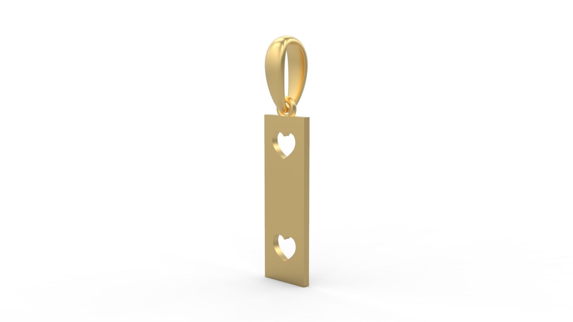 Initial Letters Pendant Lovebeat I 3D print model_1