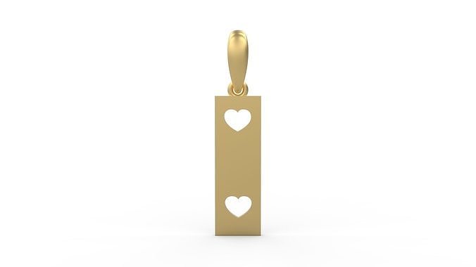 Initial Letters Pendant Lovebeat I 3D print model