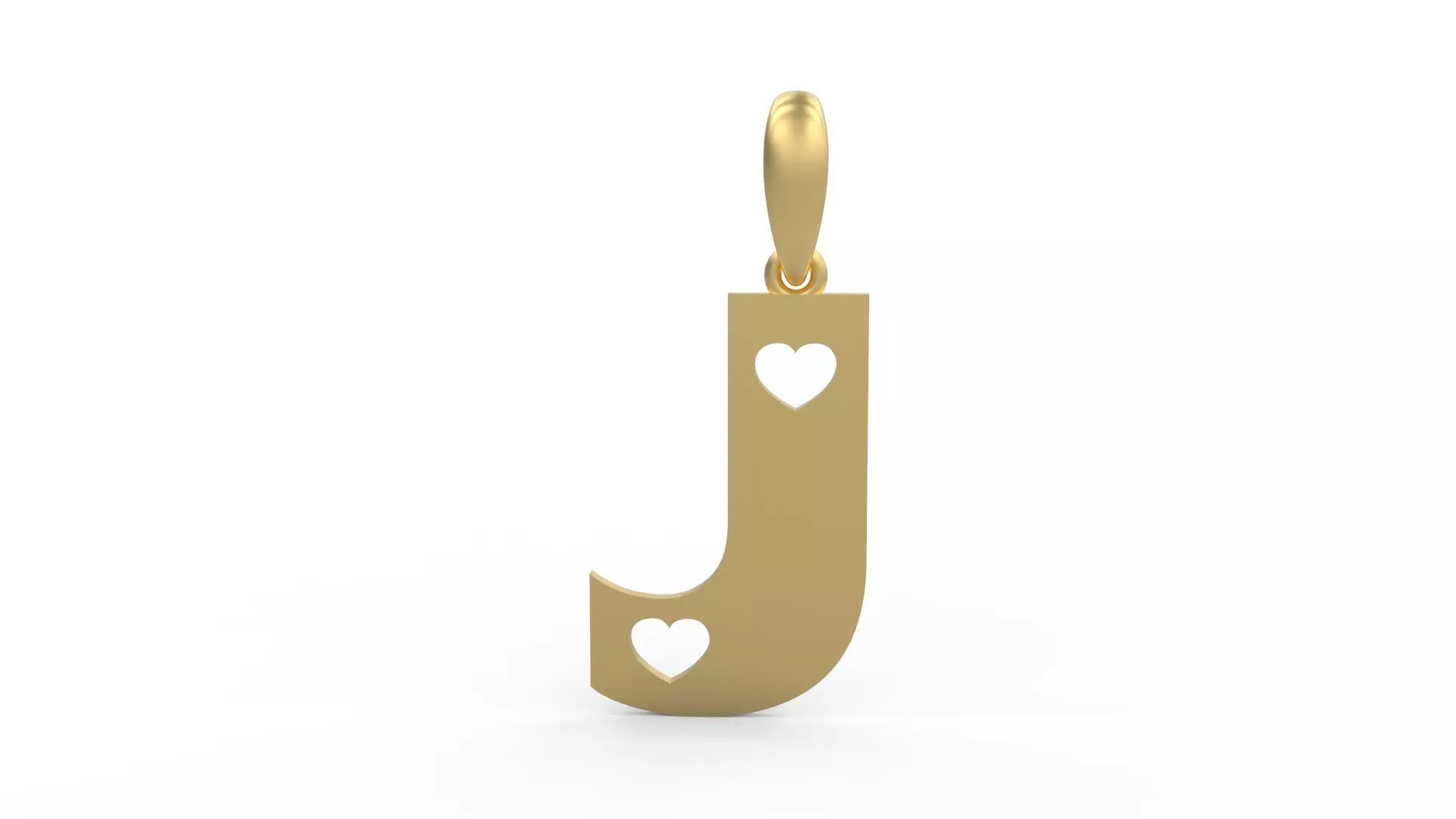 Initial Letters Pendant Lovebeat J 3D print model_0