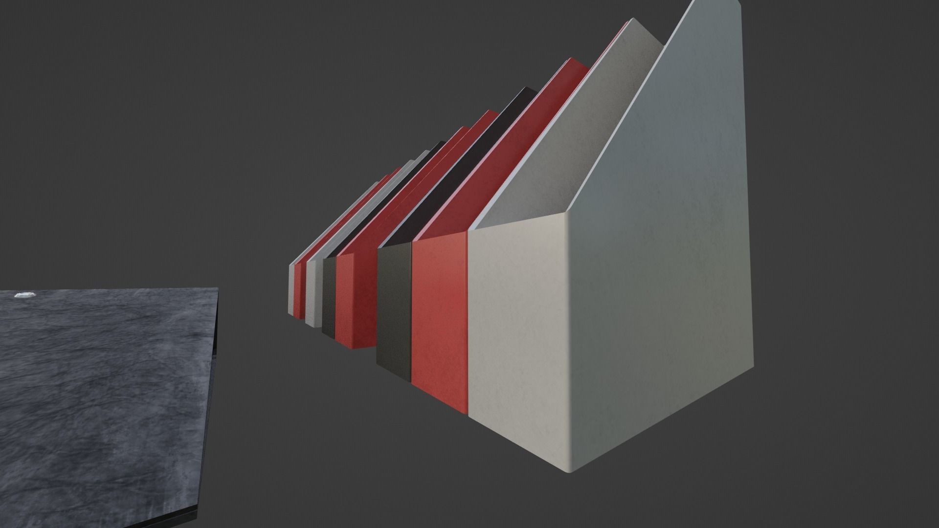 office documents and folders Low-poly 3D model_10