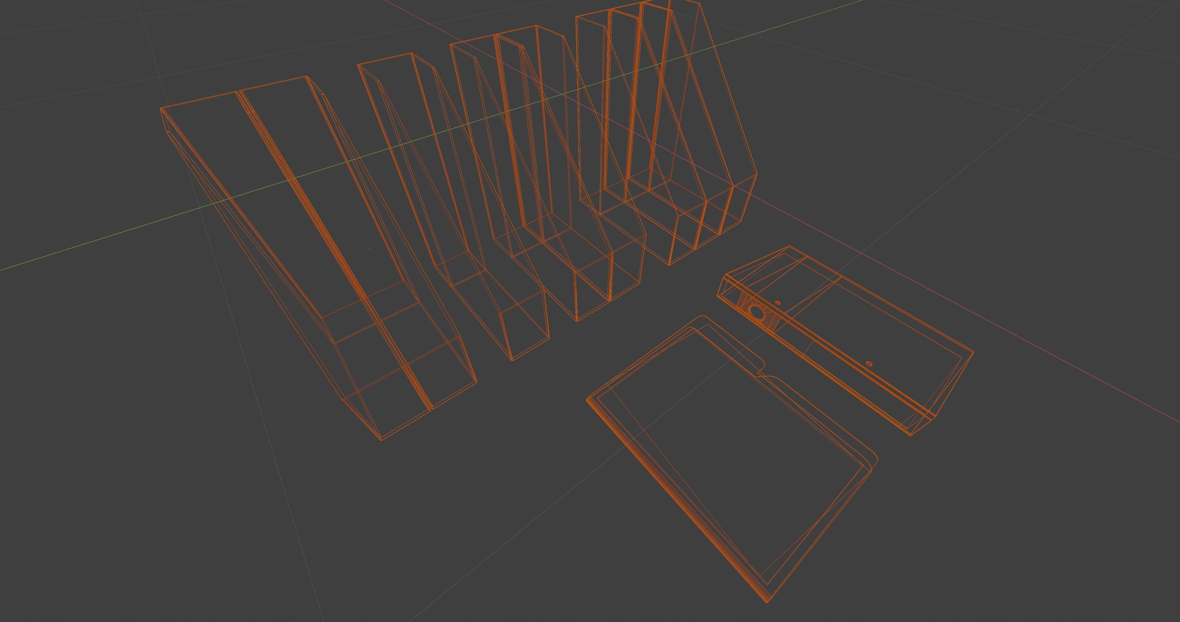 office documents and folders Low-poly 3D model_8