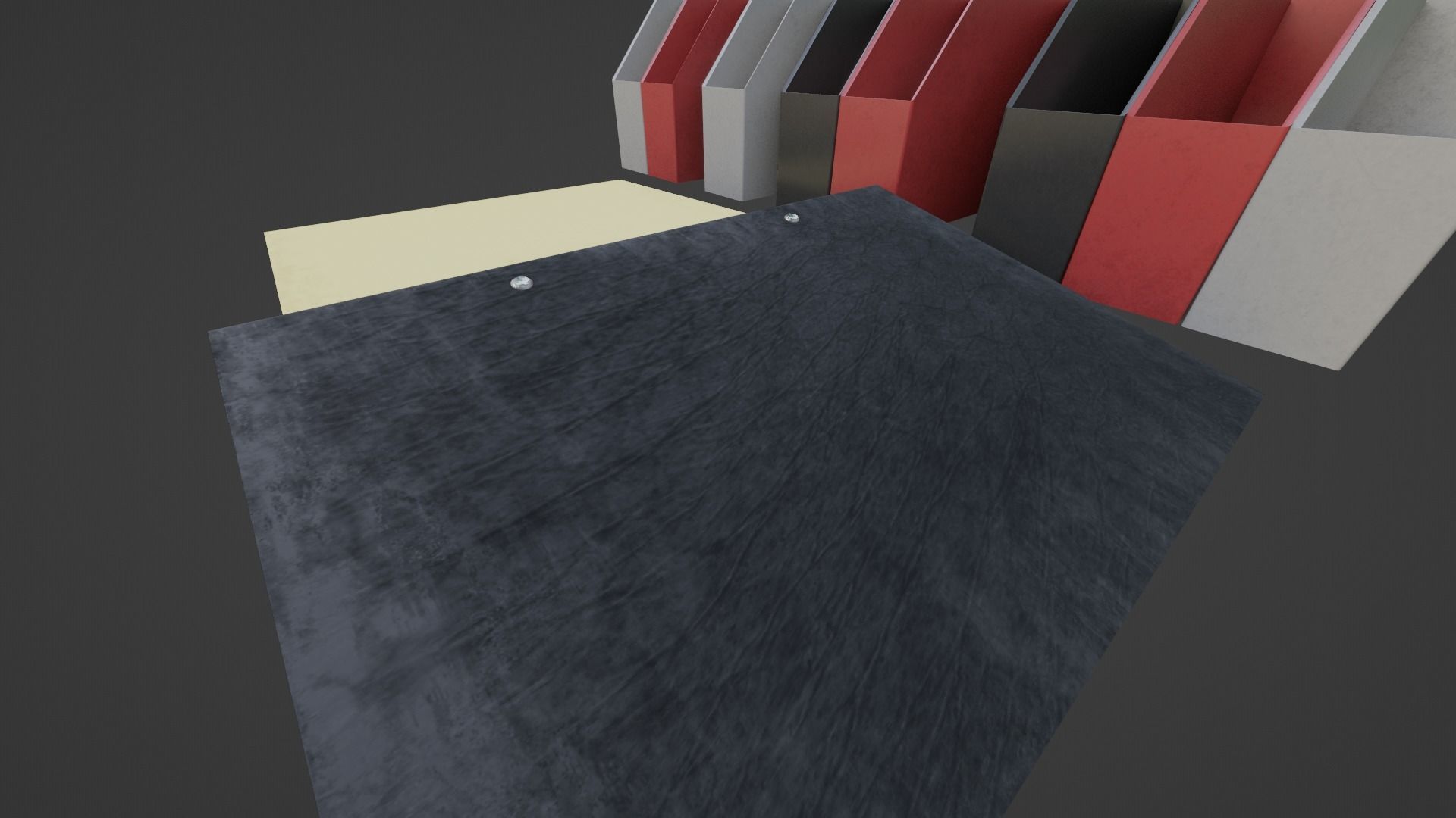 office documents and folders Low-poly 3D model_5