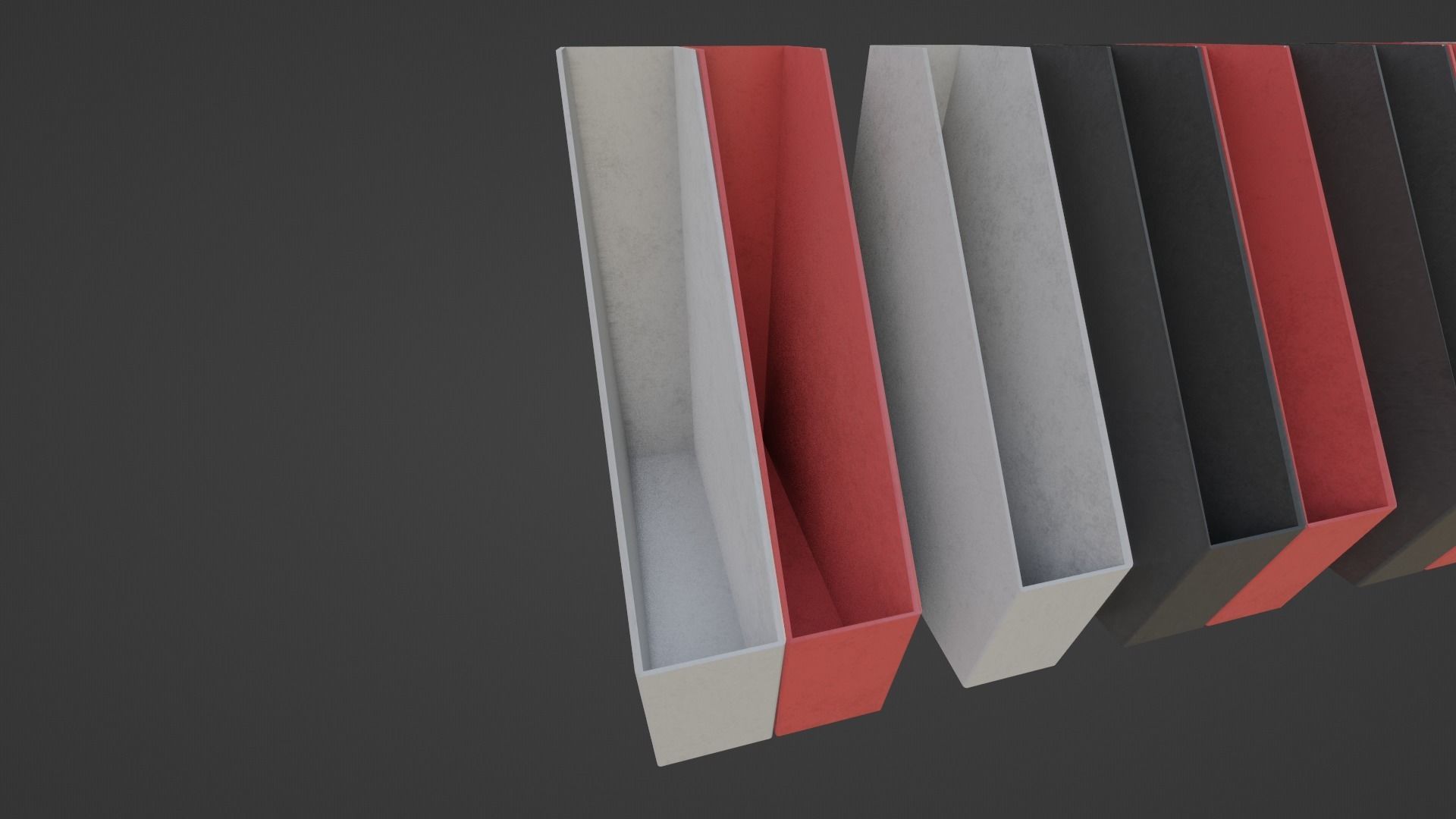 office documents and folders Low-poly 3D model_11