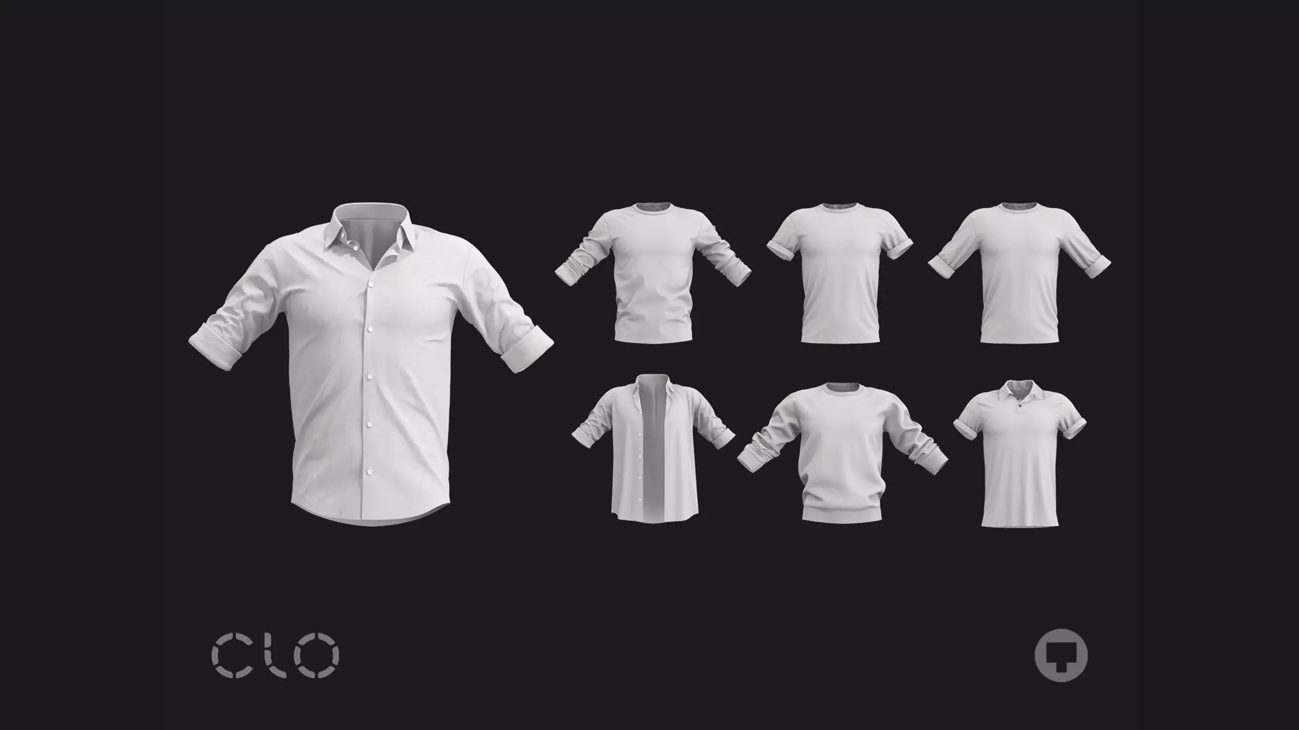 ROLLED UP SLEEVES PACK genesis8 highpoly 3D model_0