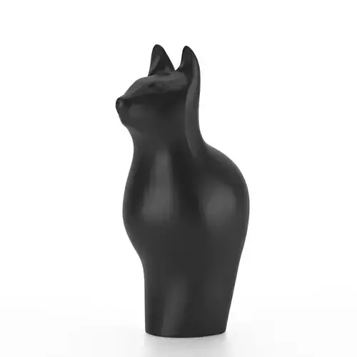 Cat ceramic sculpture for decoration