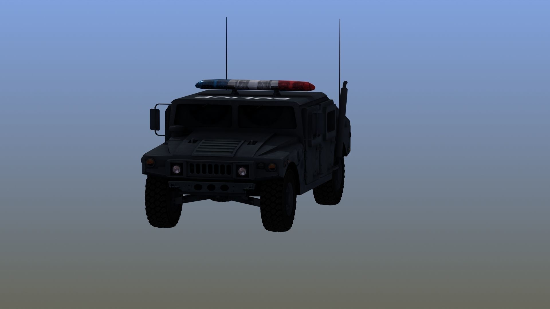 Police HMWWV Low-poly 3D model_12