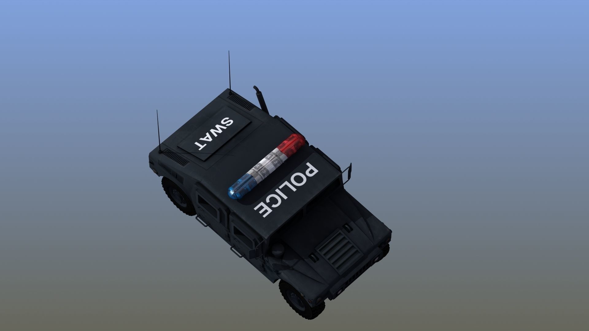 Police HMWWV Low-poly 3D model_19
