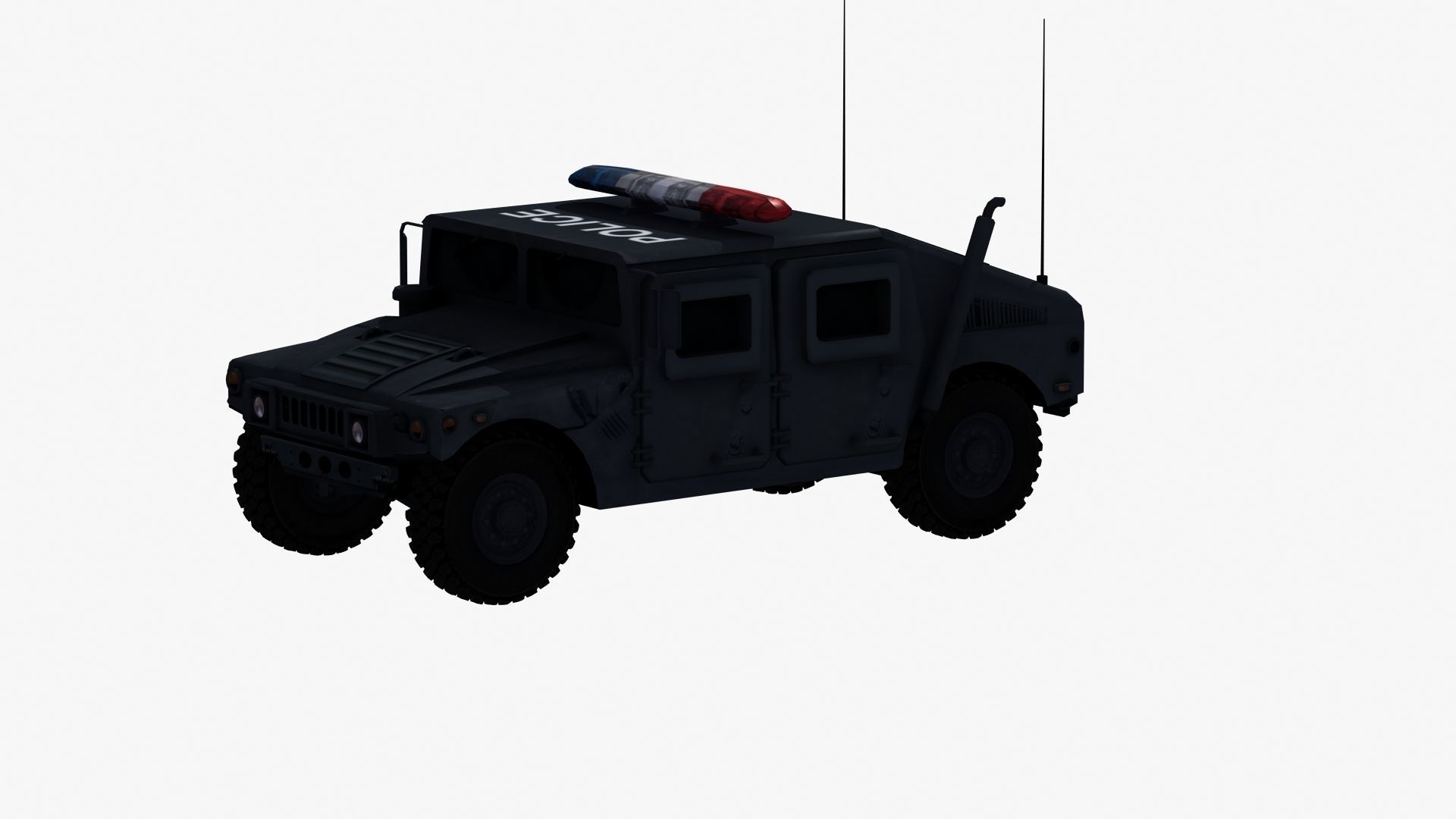 Police HMWWV Low-poly 3D model_22