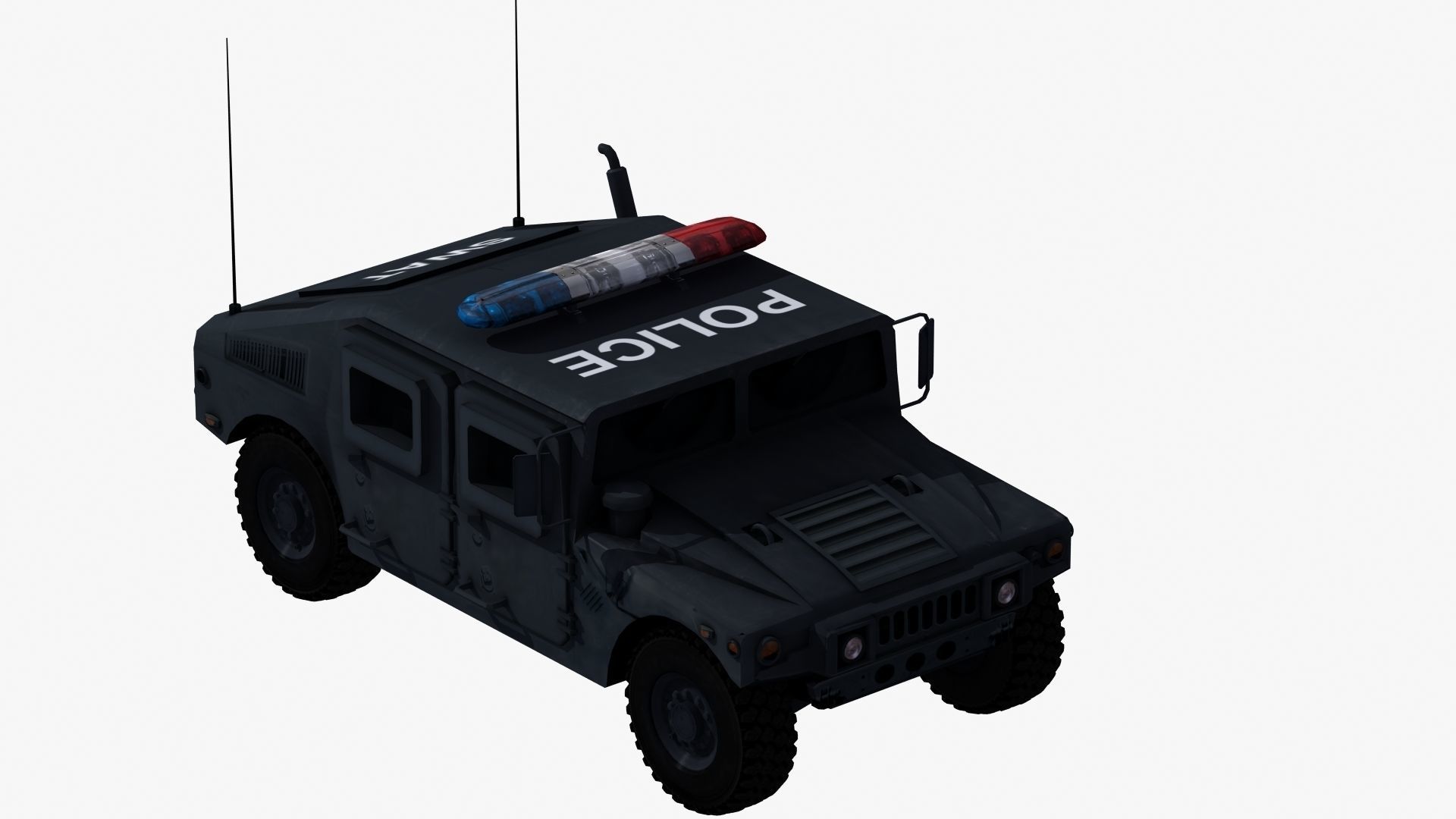 Police HMWWV Low-poly 3D model_38