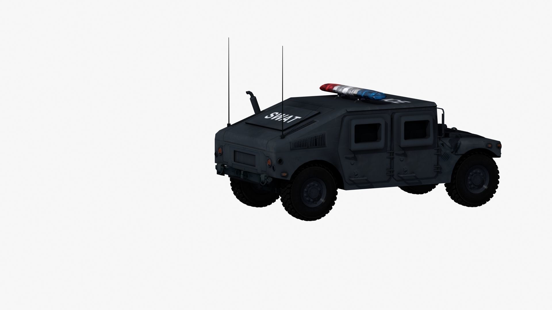 Police HMWWV Low-poly 3D model_30