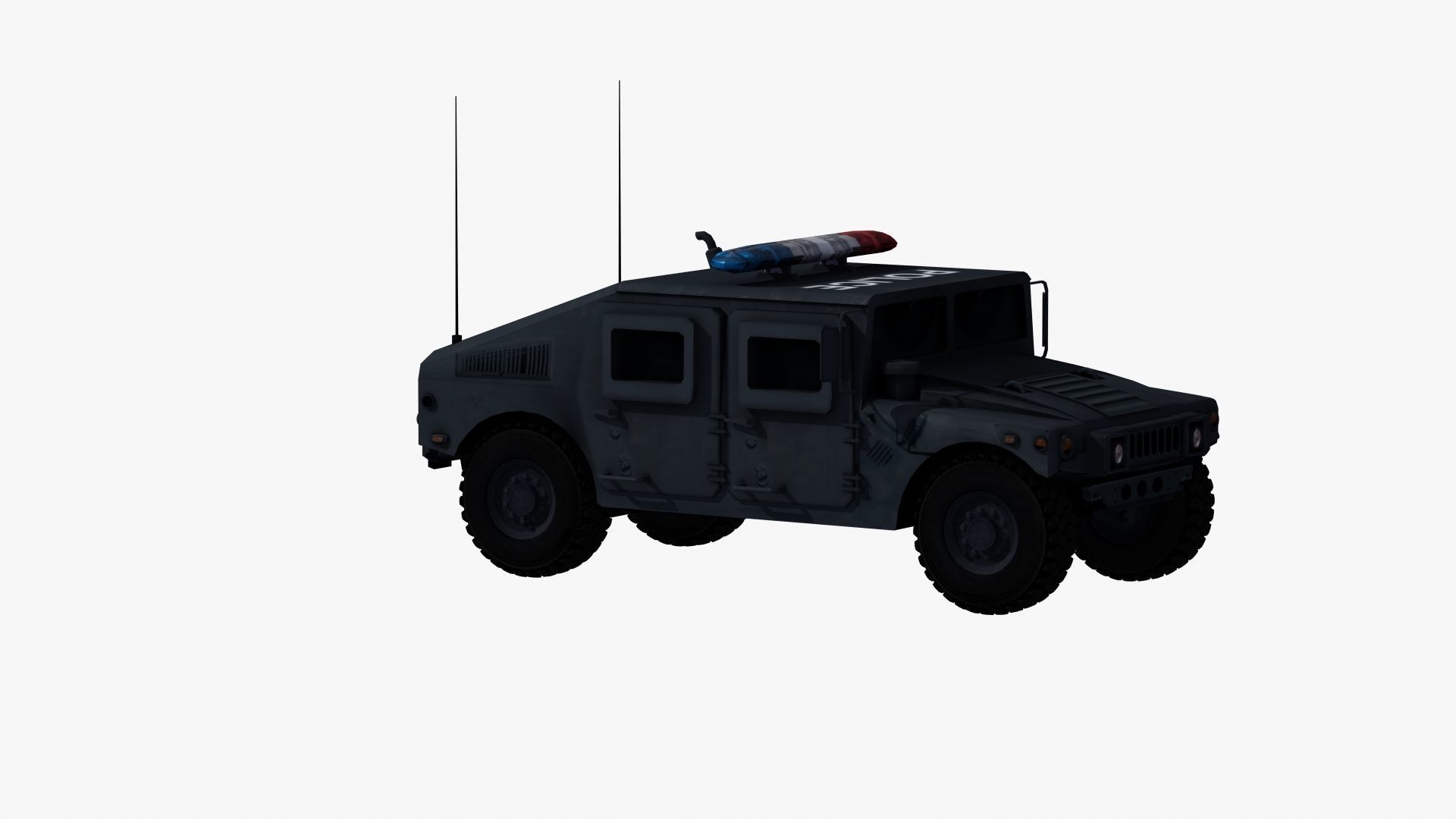 Police HMWWV Low-poly 3D model_28