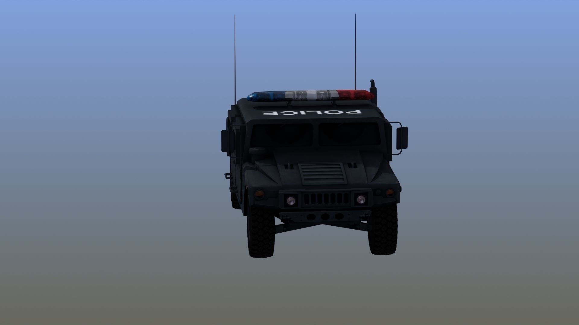 Police HMWWV Low-poly 3D model_13