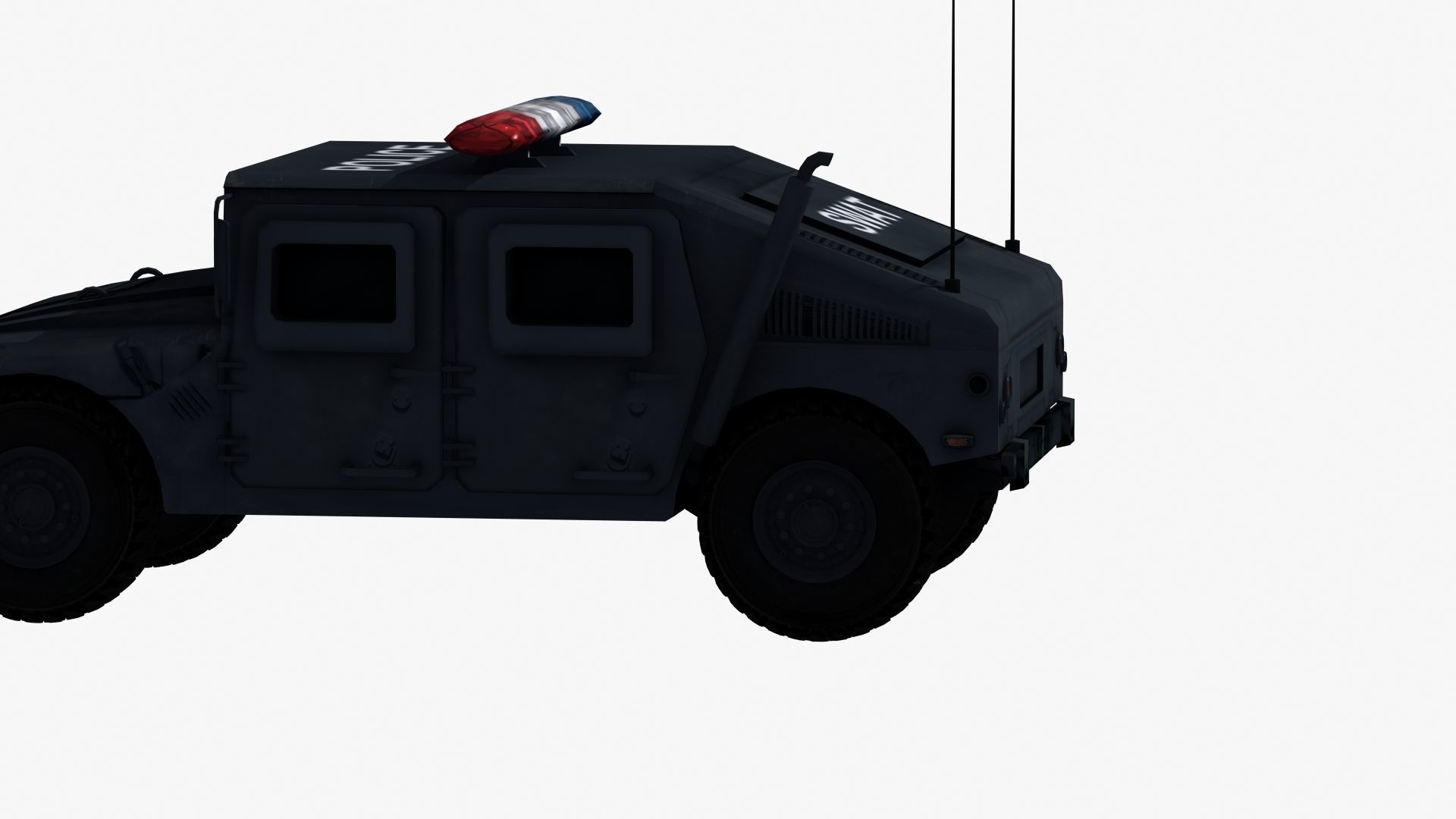 Police HMWWV Low-poly 3D model_23