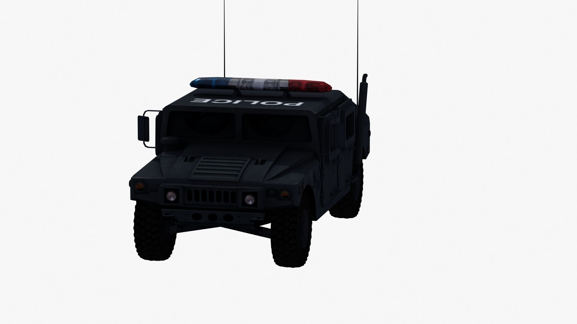 Police HMWWV Low-poly 3D model_34