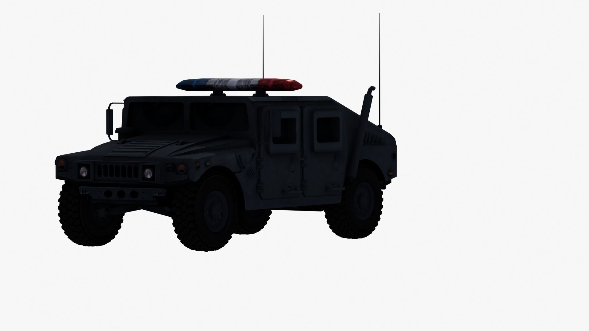 Police HMWWV Low-poly 3D model_35