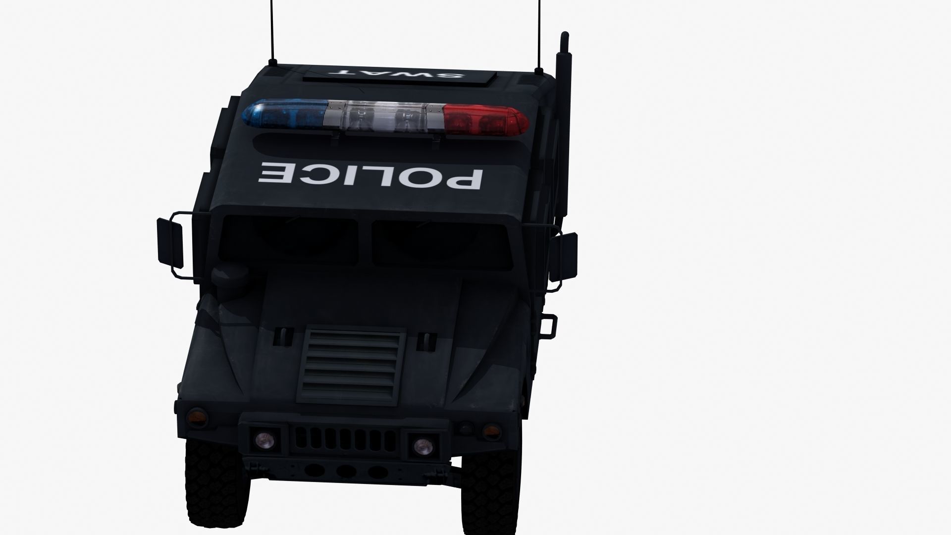 Police HMWWV Low-poly 3D model_21