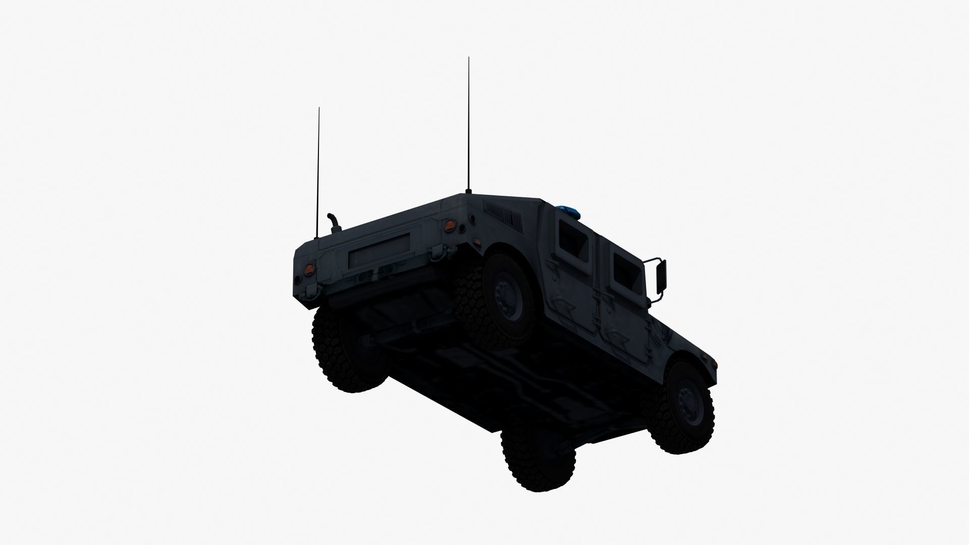 Police HMWWV Low-poly 3D model_26