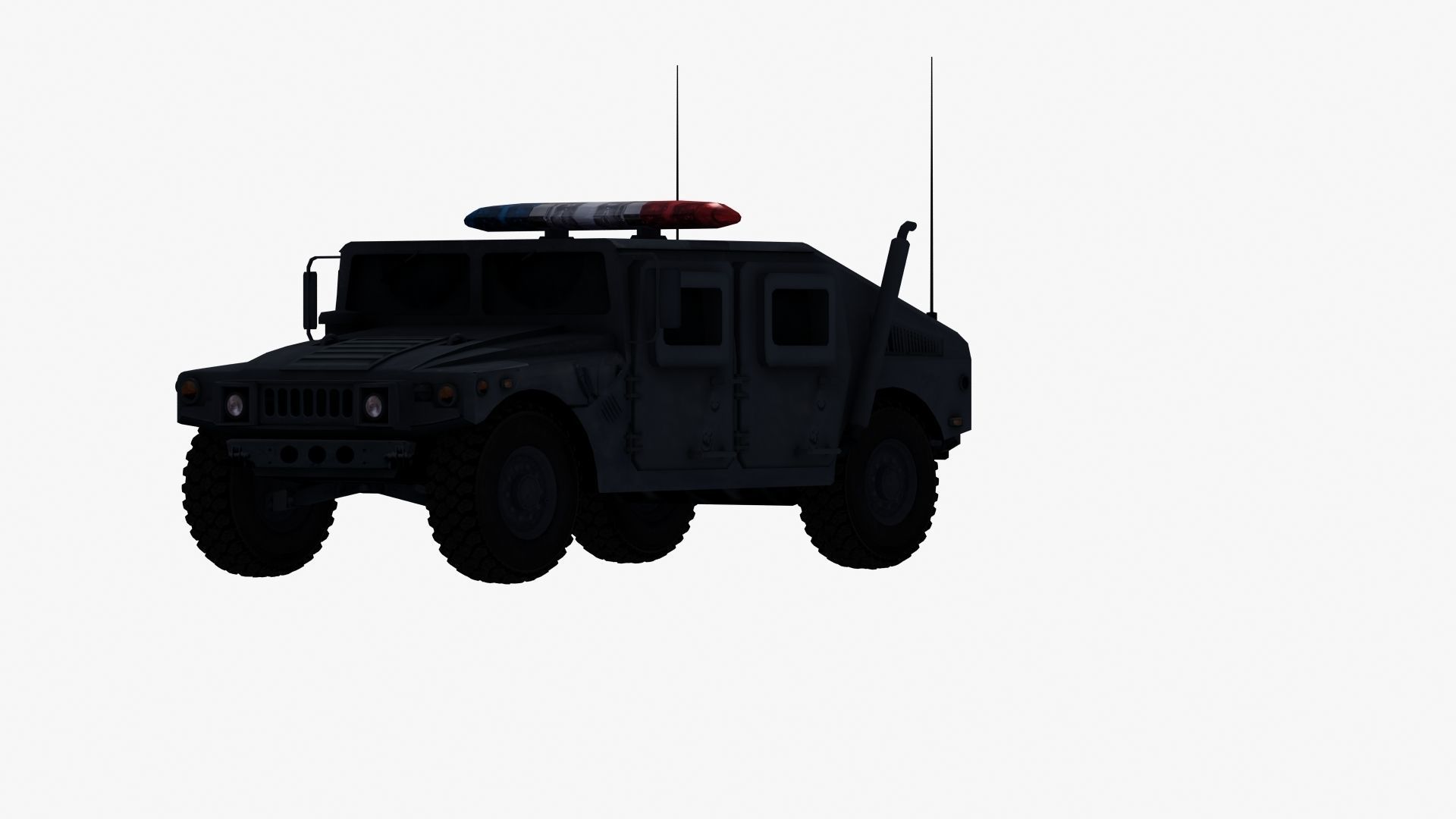 Police HMWWV Low-poly 3D model_31