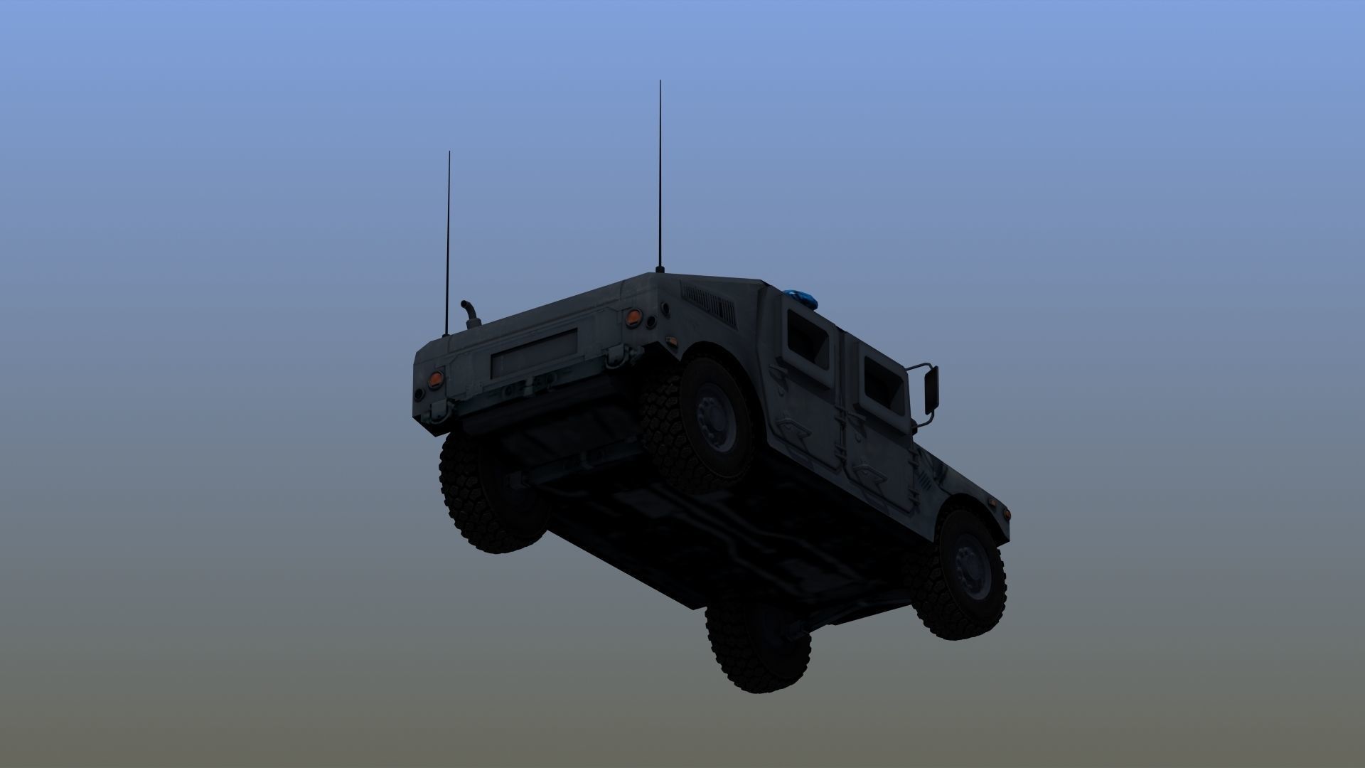 Police HMWWV Low-poly 3D model_6