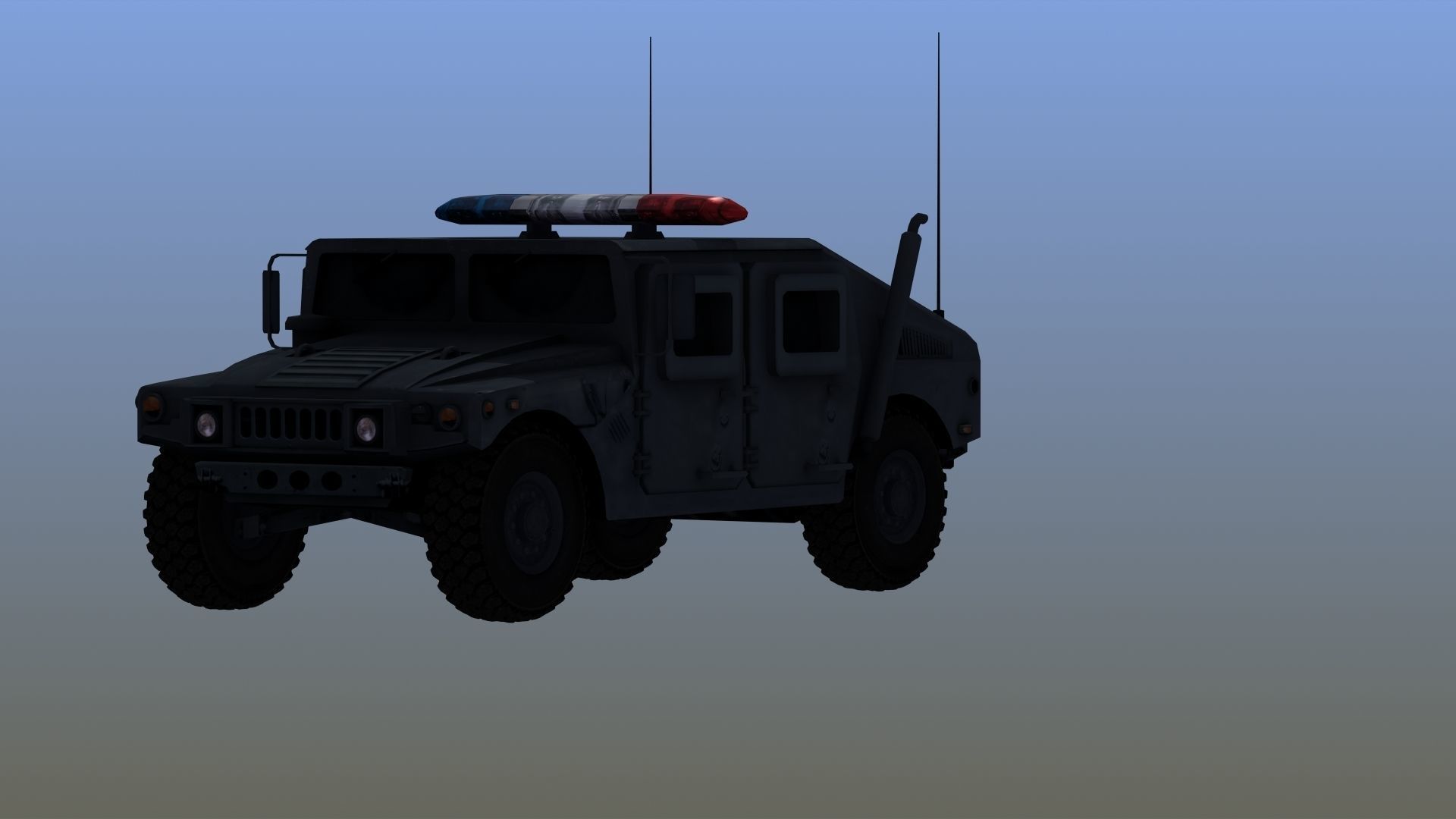 Police HMWWV Low-poly 3D model_15