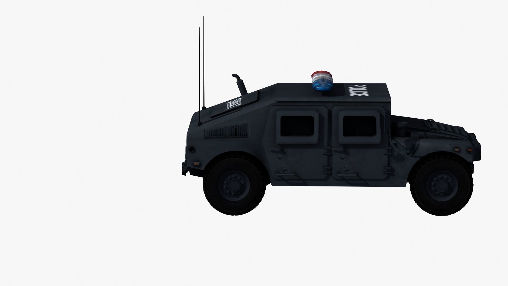 Police HMWWV Low-poly 3D model_29