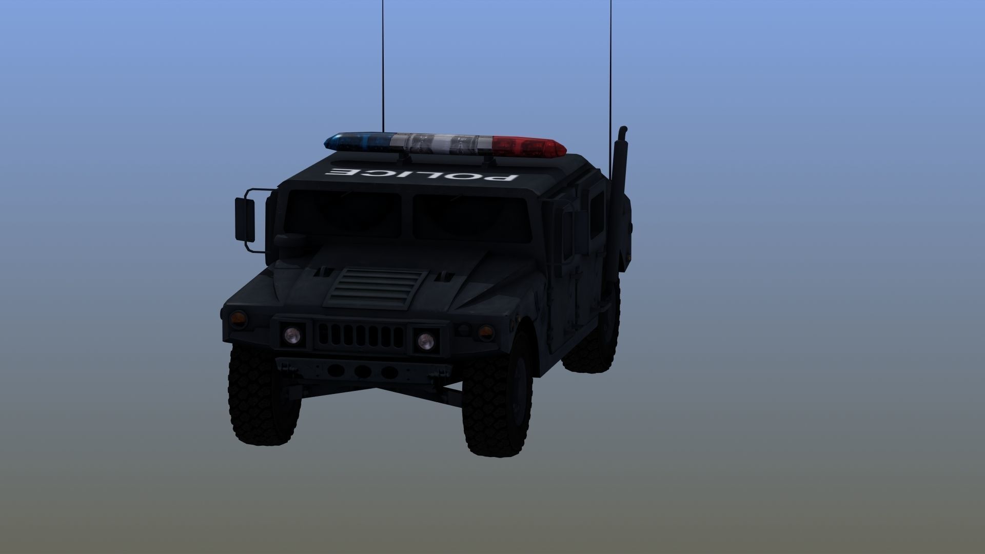 Police HMWWV Low-poly 3D model_14