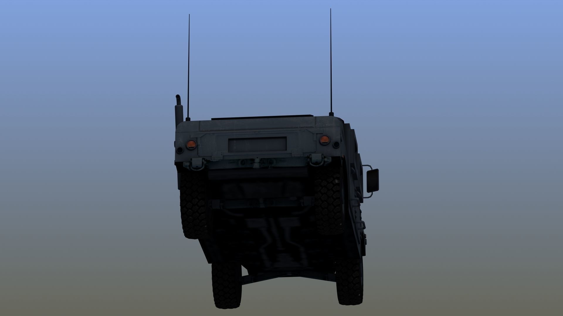 Police HMWWV Low-poly 3D model_5