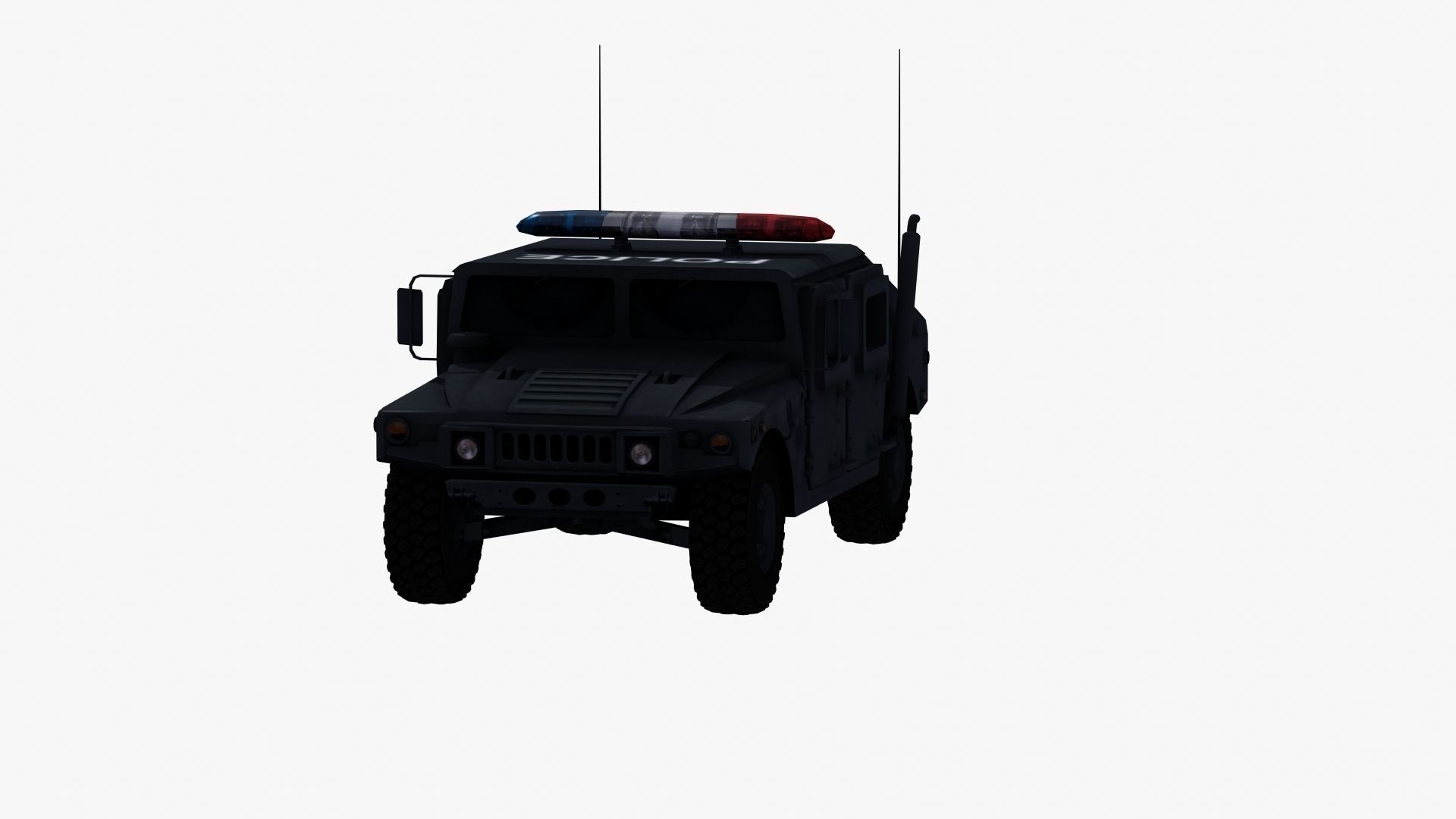 Police HMWWV Low-poly 3D model_32
