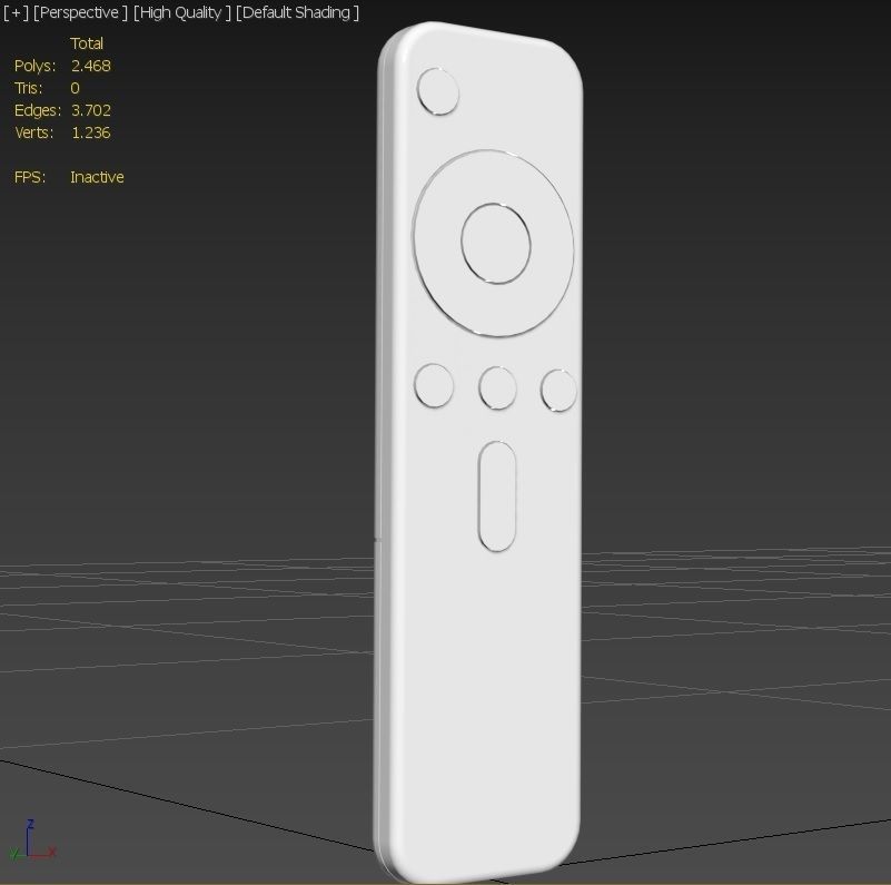Tv Remote 02 Low-poly 3D model_10
