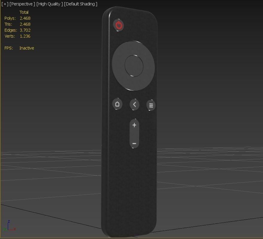 Tv Remote 02 Low-poly 3D model_18