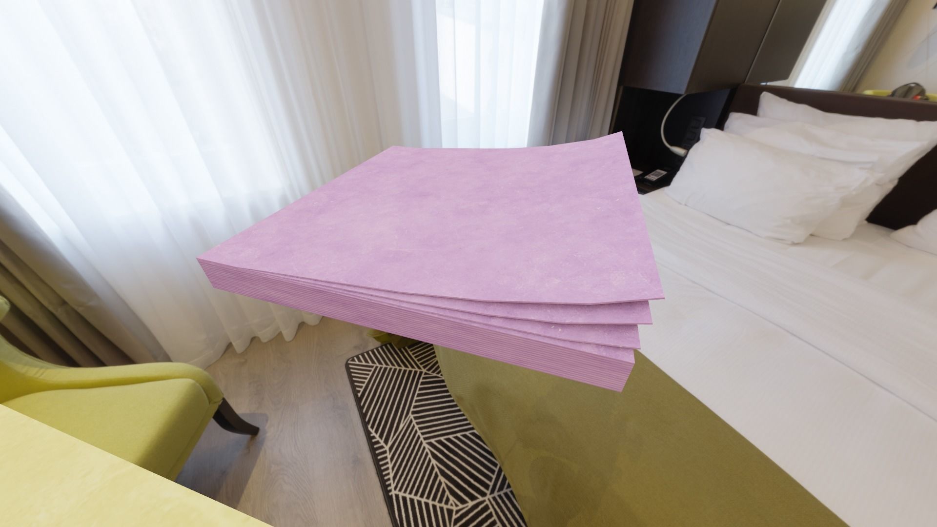 office Sticky Notes Low-poly 3D model_5