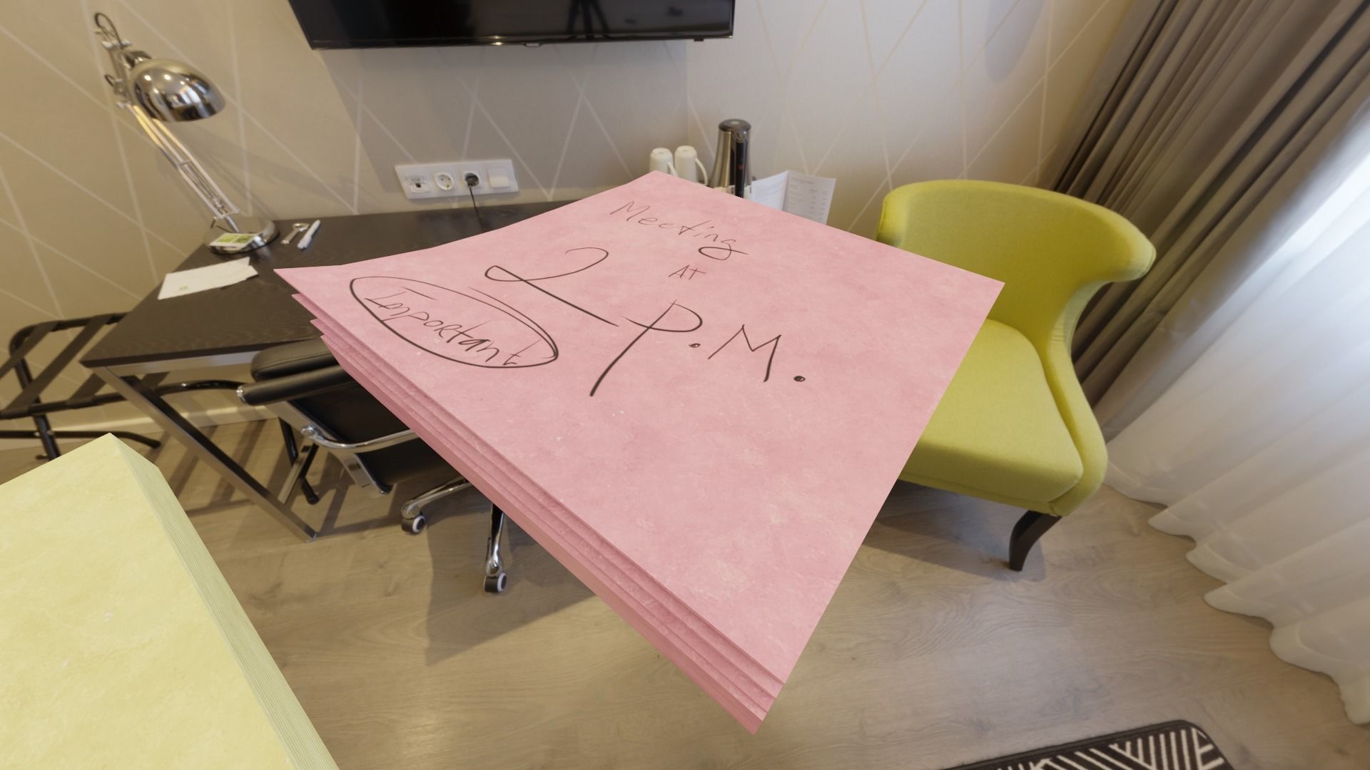 office Sticky Notes Low-poly 3D model_4