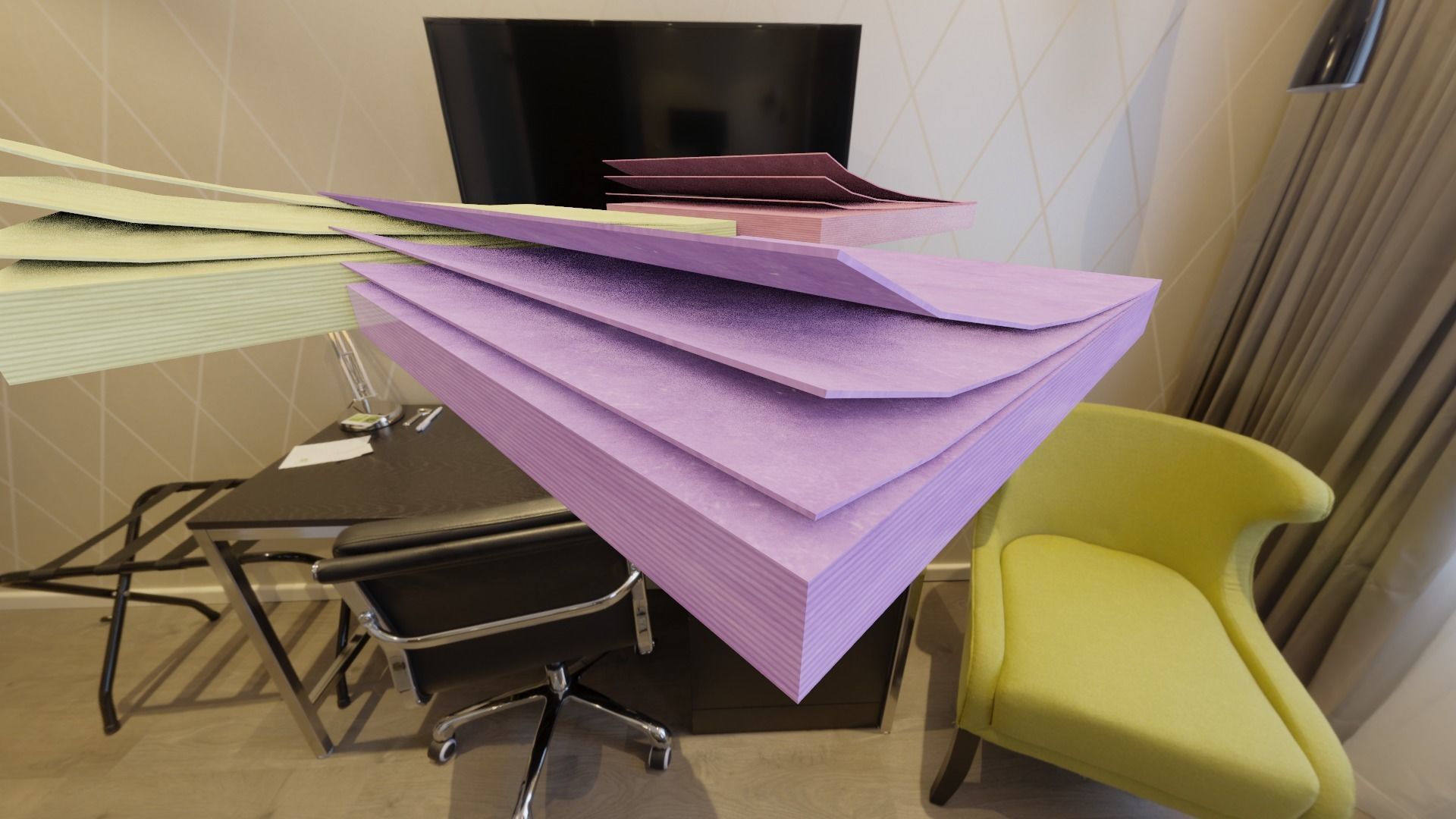 office Sticky Notes Low-poly 3D model_6