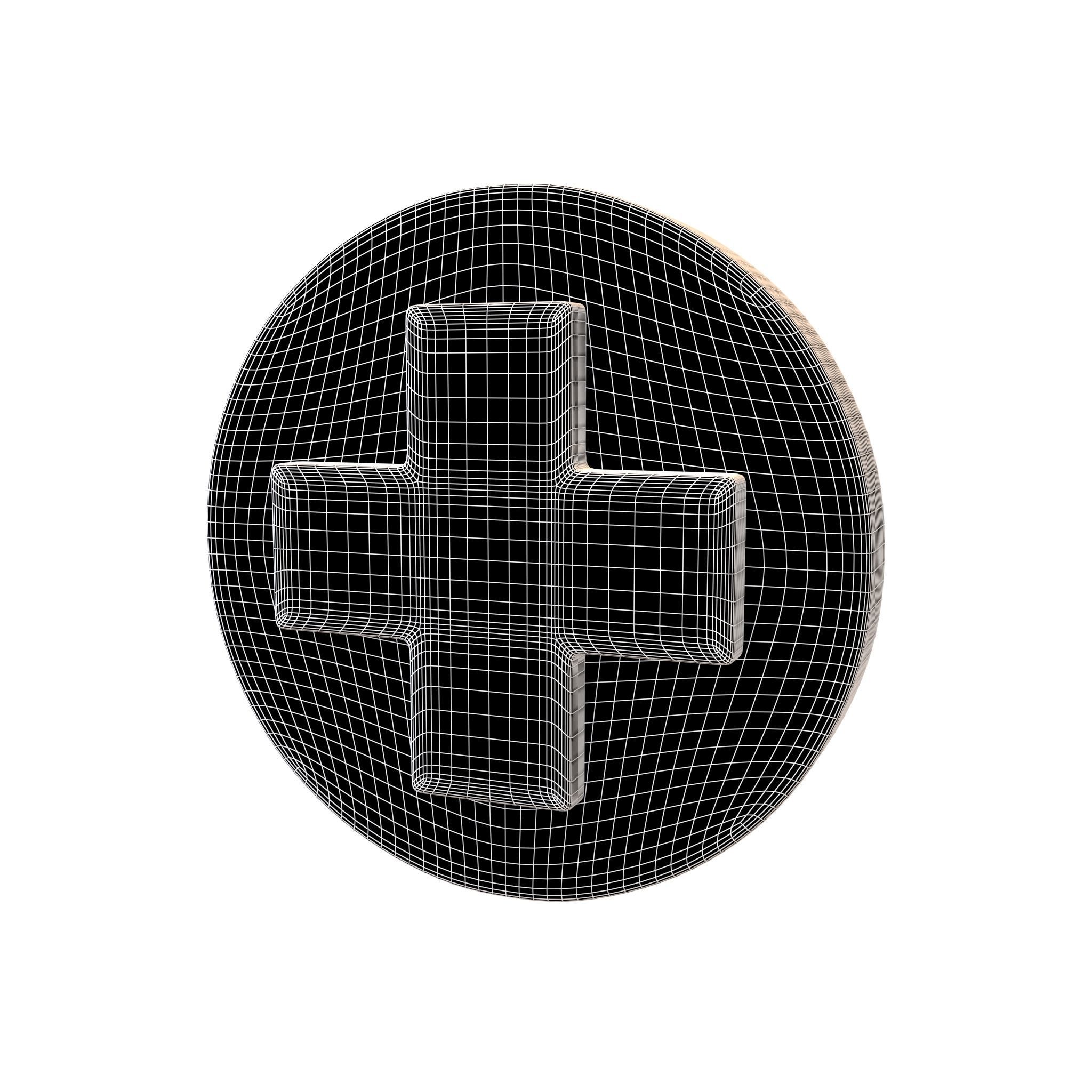 Health Symbol v2 001 Low-poly 3D model_5