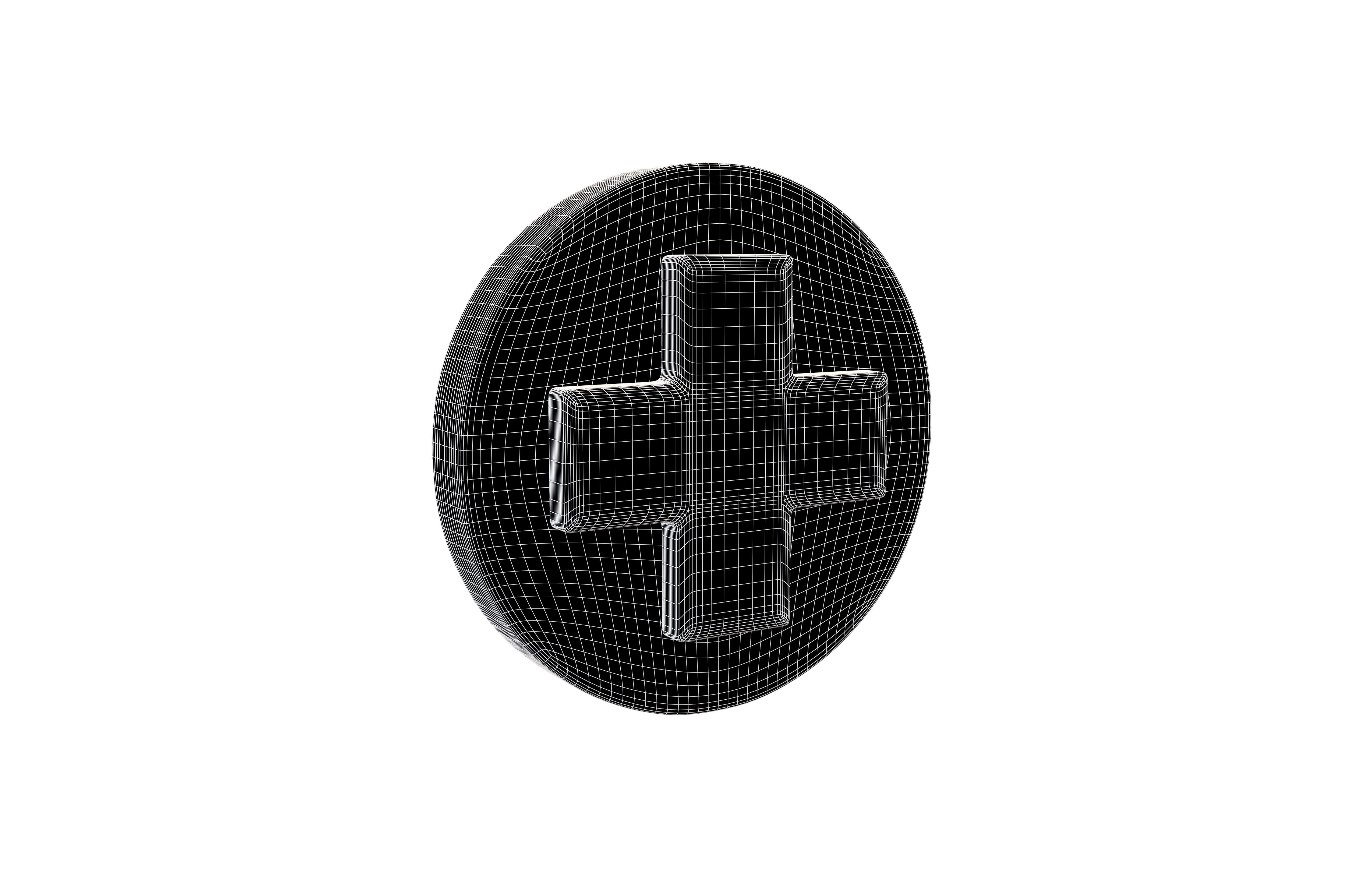 Health Symbol v2 001 Low-poly 3D model_6