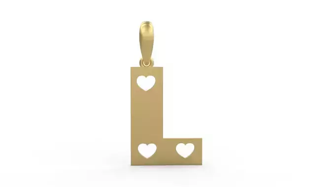Initial Letters Pendant Lovebeat L