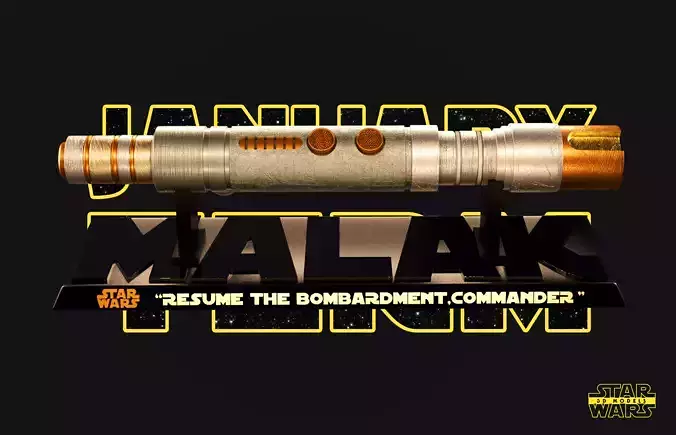 Darth Malak Lightsaber Sculpture  - Tested for 3D printing