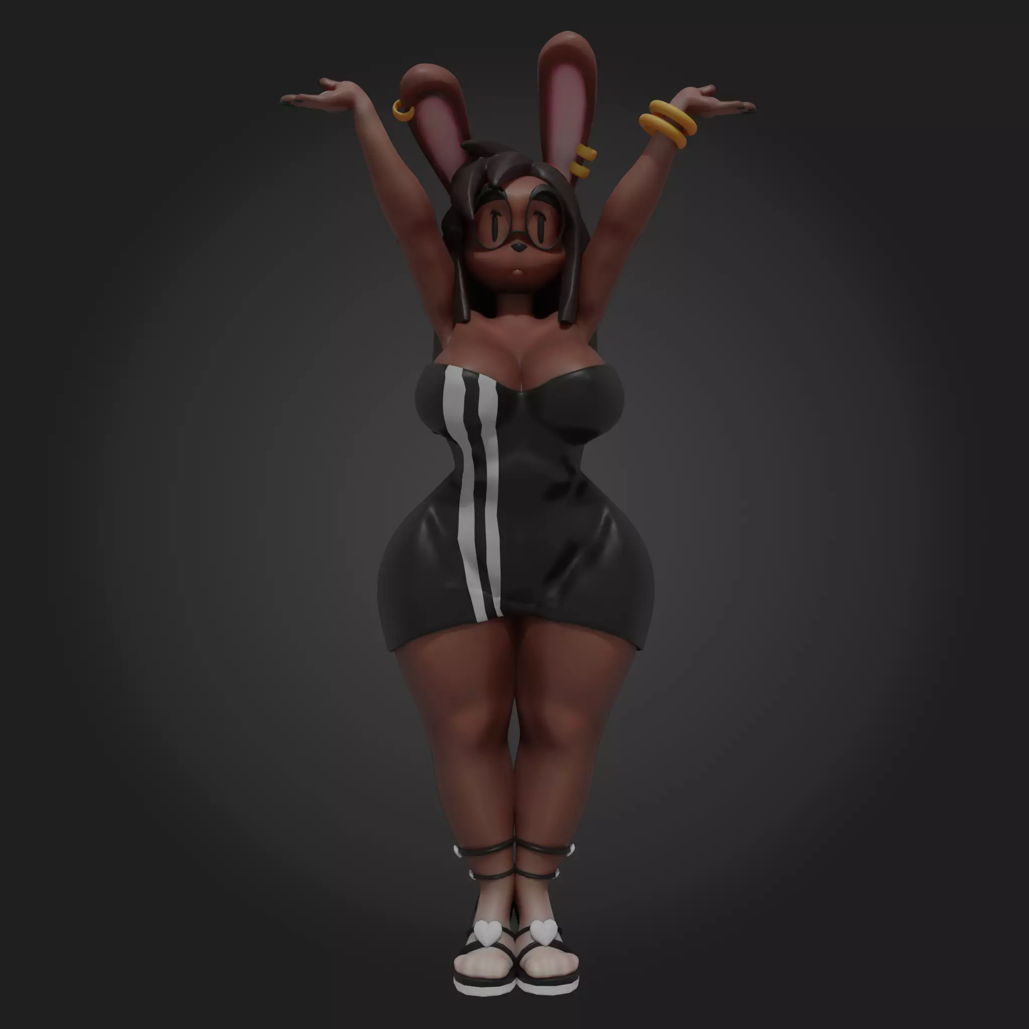 Tiffany Bunny Low-poly 3D model_0