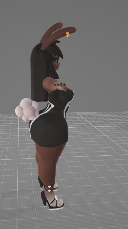 Tiffany Bunny Low-poly 3D model_3