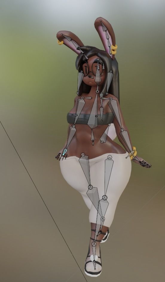 Tiffany Bunny Low-poly 3D model_10