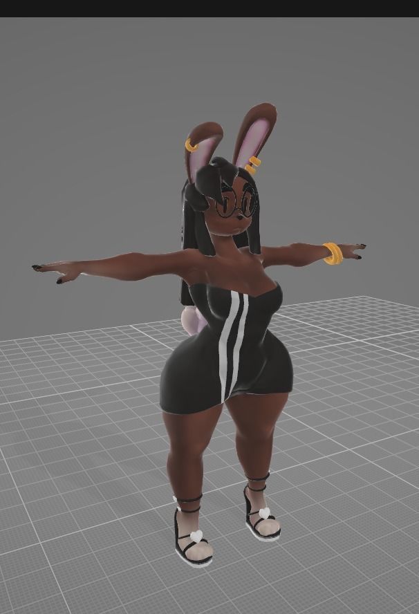 Tiffany Bunny Low-poly 3D model_2