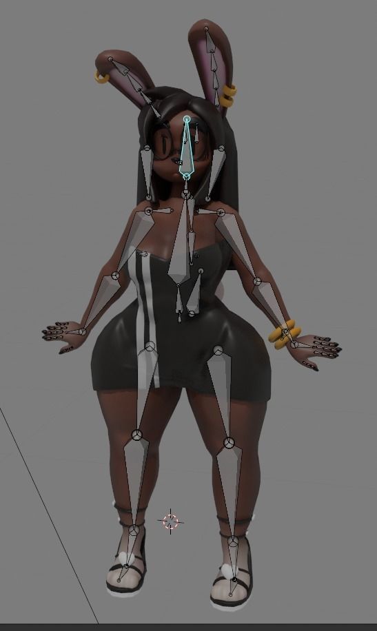 Tiffany Bunny Low-poly 3D model_9