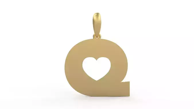 Initial Letters Pendant Lovebeat Q