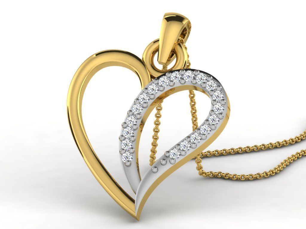 Heart pendent 45 cad files  3D print model_37