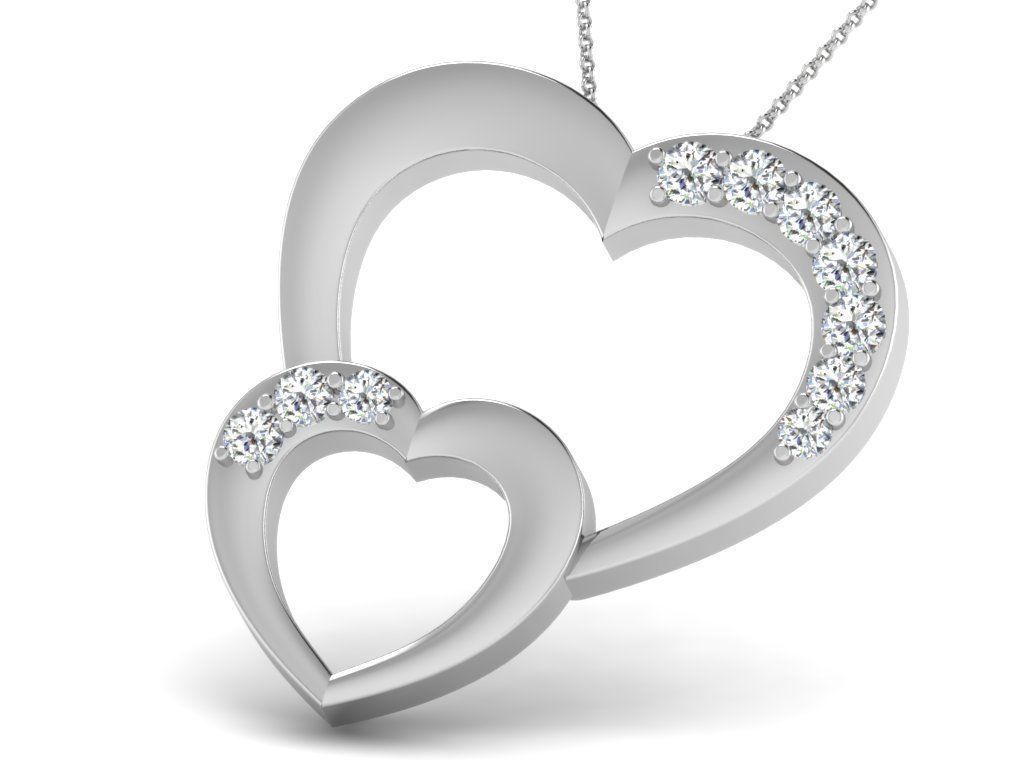 Heart pendent 45 cad files  3D print model_1