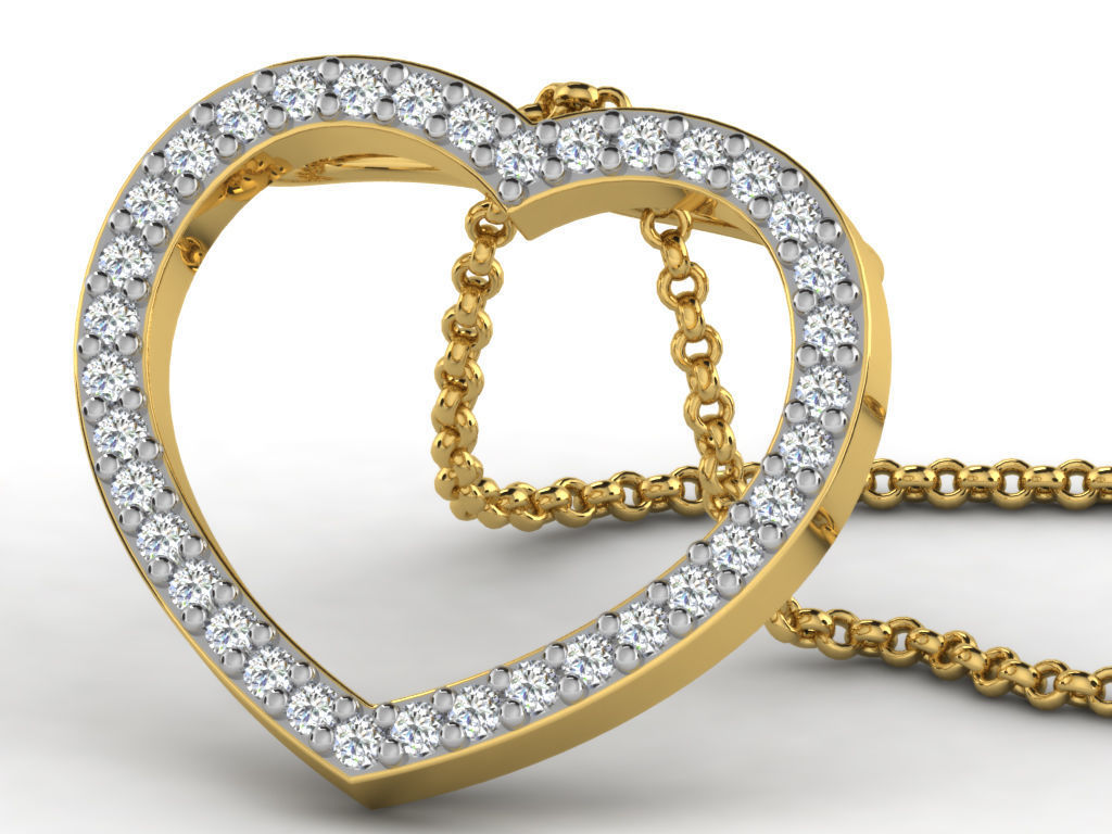 Heart pendent 45 cad files  3D print model_20