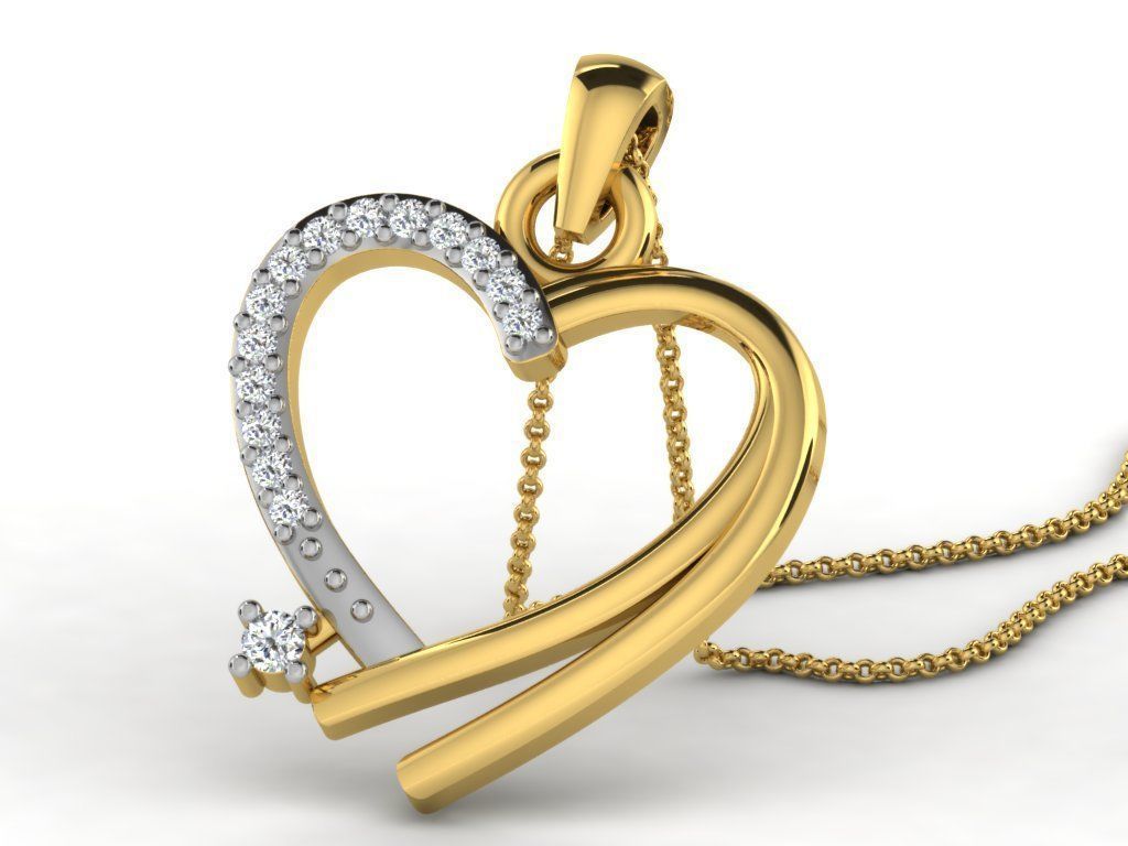 Heart pendent 45 cad files  3D print model_38