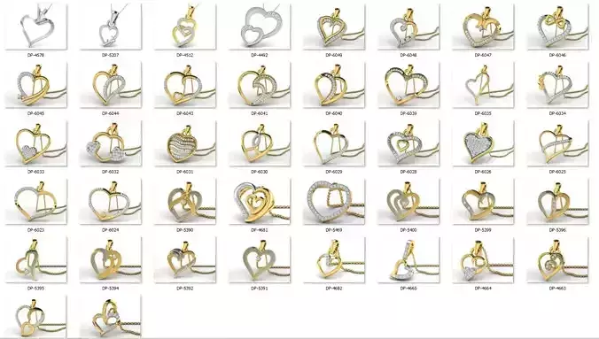 Heart pendent 45 cad files 