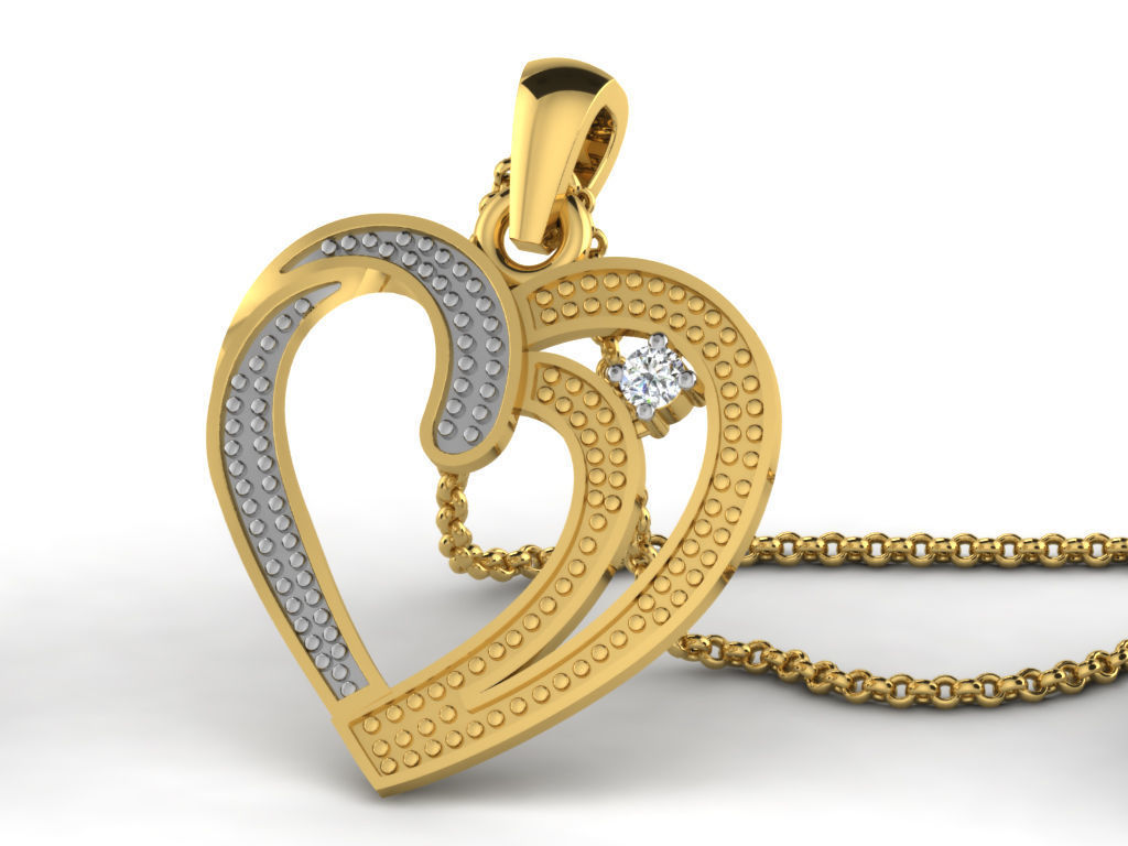 Heart pendent 45 cad files  3D print model_15