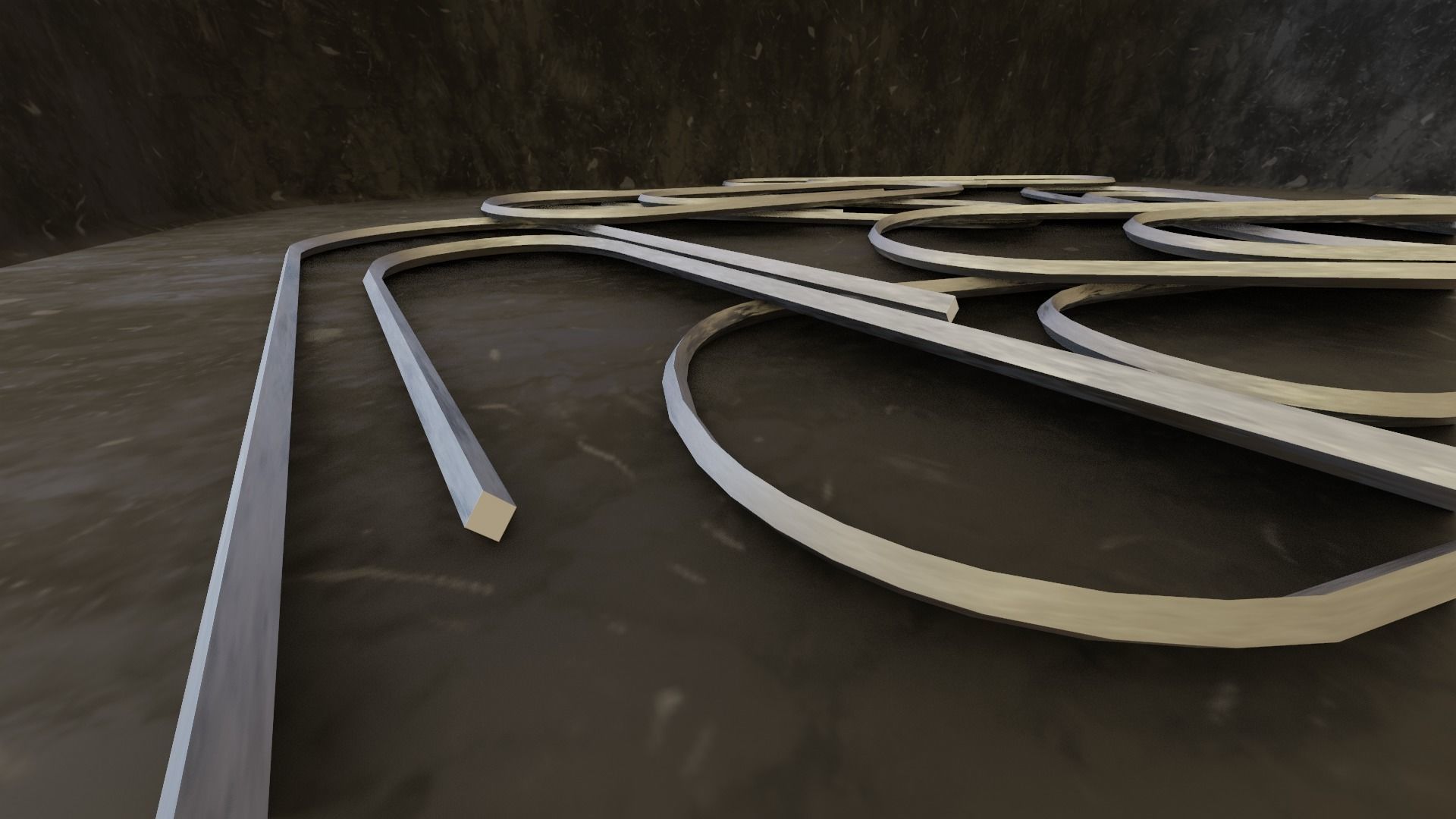 regular office and school paperclips with box Low-poly 3D model_3